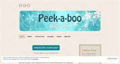 Desktop Screenshot of peekabookidsart.wordpress.com