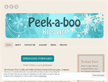 Tablet Screenshot of peekabookidsart.wordpress.com