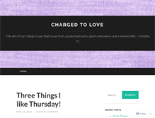 Tablet Screenshot of chargedtolove.wordpress.com