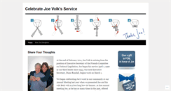 Desktop Screenshot of celebratejoevolk.wordpress.com