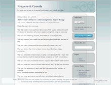 Tablet Screenshot of prayersandcreeds.wordpress.com