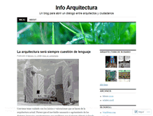 Tablet Screenshot of infoarquitectura.wordpress.com