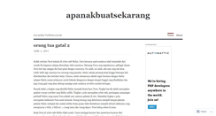 Desktop Screenshot of apanakbuatsekarang.wordpress.com