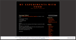 Desktop Screenshot of foodexperiments.wordpress.com