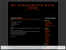 Tablet Screenshot of foodexperiments.wordpress.com