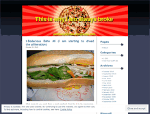 Tablet Screenshot of iamalwaysbroke.wordpress.com
