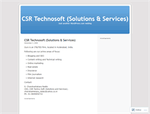 Tablet Screenshot of csrtechnosoft.wordpress.com