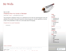 Tablet Screenshot of mrwells.wordpress.com
