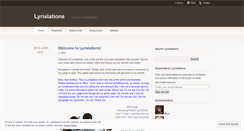 Desktop Screenshot of lyrislations.wordpress.com