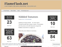 Tablet Screenshot of flameflash.wordpress.com