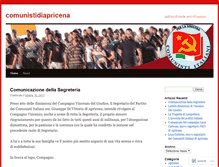 Tablet Screenshot of comunistidiapricena.wordpress.com