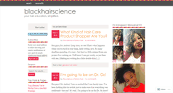 Desktop Screenshot of blackhairscience.wordpress.com