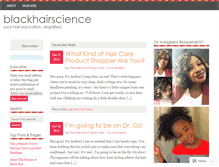 Tablet Screenshot of blackhairscience.wordpress.com