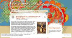 Desktop Screenshot of oliviasthoughts.wordpress.com