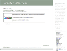 Tablet Screenshot of mastermistress.wordpress.com