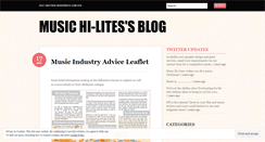 Desktop Screenshot of musichilites.wordpress.com