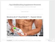 Tablet Screenshot of bodybuildingsupplementreview.wordpress.com