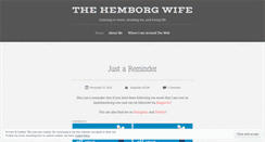 Desktop Screenshot of hemborgwife.wordpress.com