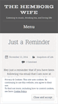 Mobile Screenshot of hemborgwife.wordpress.com