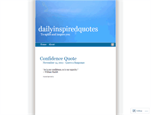 Tablet Screenshot of dailyinspiredquotes.wordpress.com