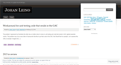 Desktop Screenshot of johanleino.wordpress.com