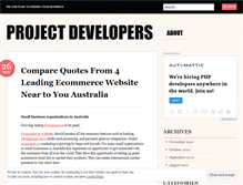 Tablet Screenshot of projectdevelopers.wordpress.com