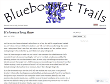 Tablet Screenshot of bluebonnettrails.wordpress.com