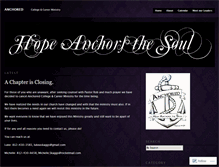 Tablet Screenshot of anchoredcommunity.wordpress.com