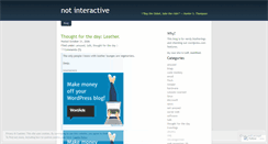 Desktop Screenshot of notinteractive.wordpress.com