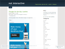 Tablet Screenshot of notinteractive.wordpress.com