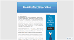 Desktop Screenshot of bioactivenutritional.wordpress.com