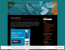 Tablet Screenshot of madelincwolf.wordpress.com