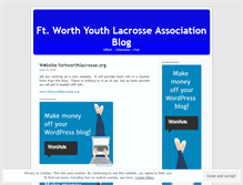 Tablet Screenshot of fortworthyouthlacrosse.wordpress.com