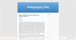 Desktop Screenshot of mediaanalysts.wordpress.com