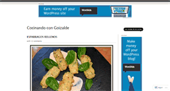 Desktop Screenshot of cocinandocongoizalde.wordpress.com