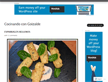 Tablet Screenshot of cocinandocongoizalde.wordpress.com