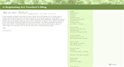 Desktop Screenshot of abeginningartteacher.wordpress.com