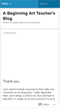 Mobile Screenshot of abeginningartteacher.wordpress.com