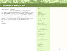 Tablet Screenshot of abeginningartteacher.wordpress.com