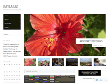 Tablet Screenshot of kaylaliz.wordpress.com