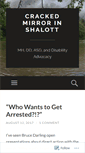 Mobile Screenshot of crackedmirrorinshalott.wordpress.com