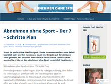 Tablet Screenshot of abnehmenohnesportfuhrung.wordpress.com