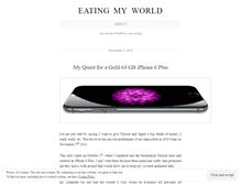 Tablet Screenshot of eatingmyworld.wordpress.com