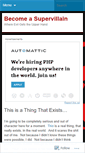 Mobile Screenshot of becomeasupervillain.wordpress.com