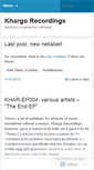 Mobile Screenshot of khargorecordings.wordpress.com