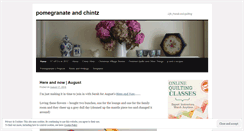 Desktop Screenshot of pomegranateandchintz.wordpress.com