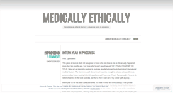 Desktop Screenshot of medicallyethically.wordpress.com