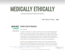 Tablet Screenshot of medicallyethically.wordpress.com