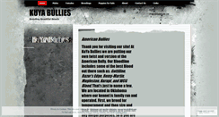 Desktop Screenshot of kuyabullies.wordpress.com