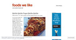 Desktop Screenshot of foodswelike.wordpress.com